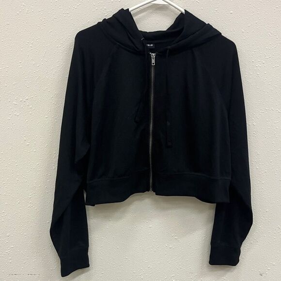 Torrid black Zip-Up Cropped Hoodie size 2 (2X) #32 - Picture 1 of 6